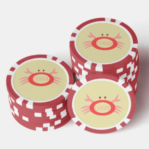 Lot De Jeton De Poker Panneau cancéreux Crabe