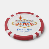 Lot De Jeton De Poker Panneau de bienvenue cadeau de faveur de Las Vegas (Simple)