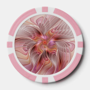 Lot De Jeton De Poker Papillon coloré abstrait art fantastique fractal