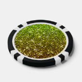 Lot De Jeton De Poker Parties scintillant en or vert clair chatoyantes (Simple)