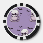 Lot De Jeton De Poker Pastel Goth Skull in Teacup (Recto)