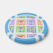 LOT DE JETON DE POKER PASTEL POP ART MARTINIS (Simple)