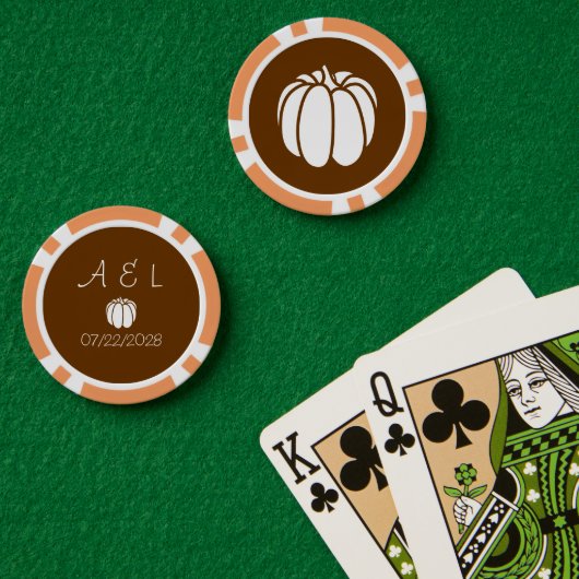 Lot De Jeton De Poker Patch citrouille au chocolat (Table de poker (double))