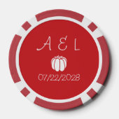 Lot De Jeton De Poker Patch citrouille dans Cherry (Verso)