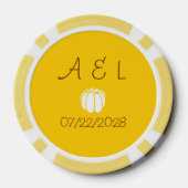 Lot De Jeton De Poker Patch citrouille en jaune (Verso)