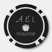 Lot De Jeton De Poker Patch citrouille en noir (Verso)