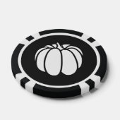 Lot De Jeton De Poker Patch citrouille en noir (Simple)