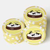 Lot De Jeton De Poker Patinage sur glace de fourmis joyeuses sur dessin  (Empiler)