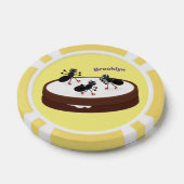 Lot De Jeton De Poker Patinage sur glace de fourmis joyeuses sur dessin  (Simple)