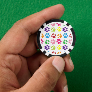 Lot De Jeton De Poker Paws Colorés, Paws Chiens, Paws Chat