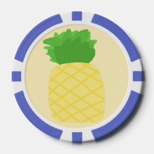 Lot De Jeton De Poker peinture à l'ananas