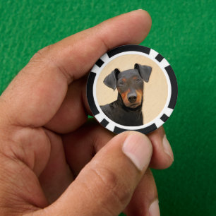Lot De Jeton De Poker Peinture de Manchester Terrier Art Animalier Origi