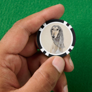 Lot De Jeton De Poker Peinture de Saluki (Faune) - Cute Original Chien A