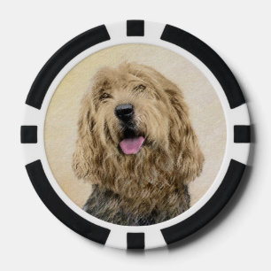 Lot De Jeton De Poker Peinture d'Otterhound - Joli art original de chien