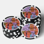 Lot De Jeton De Poker Peinture forme texture (Empiler)