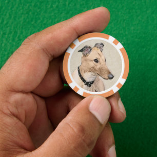 Lot De Jeton De Poker Peinture Greyhound - Cute Original Chien Art