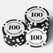 Lot De Jeton De Poker Personalized 100 Numbered (Empiler)