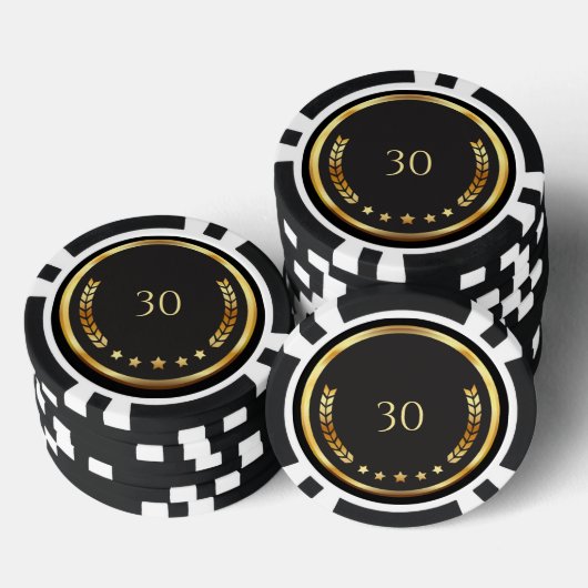 Lot De Jeton De Poker Personalized 30th Birthday Poker Chips (Empiler)