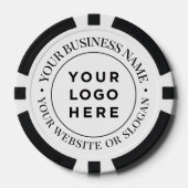 Lot De Jeton De Poker Personalized Business Logo and Text Elegant (Recto)