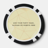Lot De Jeton De Poker Personalized Logo and Text Geometric Gold (Verso)