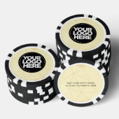 Lot De Jeton De Poker Personalized Logo and Text Geometric Gold (Empiler)