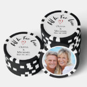 Lot De Jeton De Poker Personalized Love Heart Photo Wedding Anniversary (Empiler)