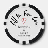 Lot De Jeton De Poker Personalized Photo Wedding (Recto)