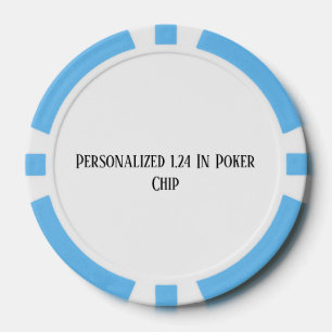 Lot De Jeton De Poker Personnalisé 1,24 en bleu clair