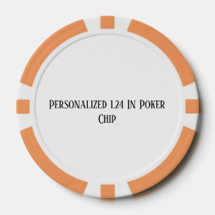 Lot De Jeton De Poker Personnalisé 1,24 en orange
