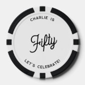 Lot De Jeton De Poker Personnalisé 50 Cinquante Cinquantième Anniversair (Recto)
