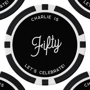 Lot De Jeton De Poker Personnalisé 50 Cinquante Cinquantième Anniversair