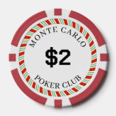 Lot De Jeton De Poker Personnalisé Monte Carlo Smooth 2 14 Gram $ (Recto)