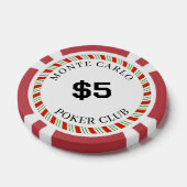 Lot De Jeton De Poker Personnalisé Monte Carlo Smooth 5 14 $ Gram (Simple)