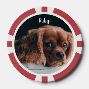 Lot De Jeton De Poker Personnalisé Ruby Cavalier King Charles Spaniel