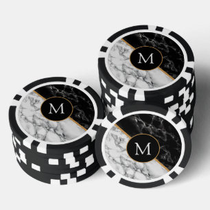 Lot De Jeton De Poker Personnalisé Votre Lettre Marble Poker Chips