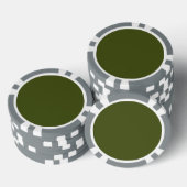 Lot De Jeton De Poker Personnaliser couleur Accent vert olive (Empiler)