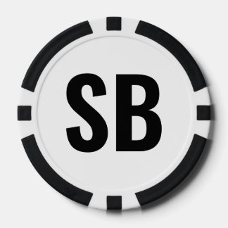 Lot De Jeton De Poker Petites Blinds SB Textes Simples Noirs Blancs Jeto