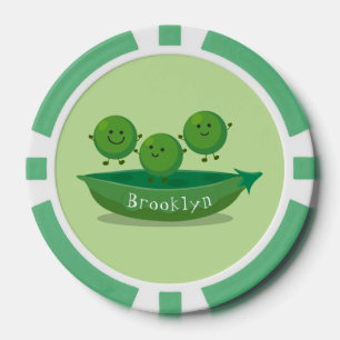 Lot De Jeton De Poker Petits pois sauteurs en pod dessin animé illustrat