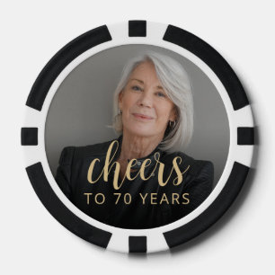 Lot De Jeton De Poker Photo de fête d'anniversaire de 70 ans Tchin-tchin
