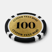 Lot De Jeton De Poker Photo Or 100 Numéroté (Simple)