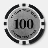 Lot De Jeton De Poker Photo Silver 100 Numbered (Recto)