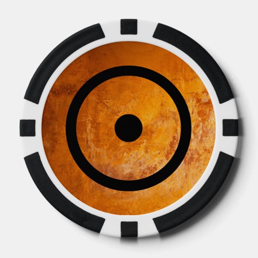 Lot De Jeton De Poker Pierre de sorcière géomantique (Recto)