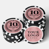 Lot De Jeton De Poker Pink Business 10th Anniversary (Empiler)