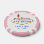 Lot De Jeton De Poker Pink Las Vegas Wedding Favor (Simple)