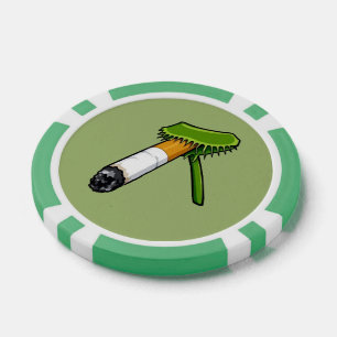 Lot De Jeton De Poker Plante piège de Vénus avec cigarette