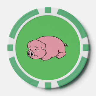 Lot De Jeton De Poker Pleurer Peau de Coussin de la carte de cochon rose