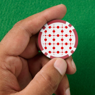 Lot De Jeton De Poker Points rouges, Motif à pois, Pois, Pointillé