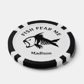 Lot De Jeton De Poker Poisson de nom et de texte personnalisés (Simple)