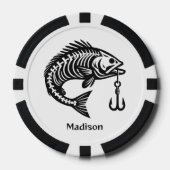 Lot De Jeton De Poker Poisson de nom personnalisé (Recto)