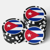 Lot De Jeton De Poker Poker chips avec Drapeau de Cuba (Empiler)